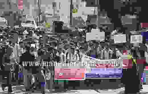 Students protest against Netravathi river diversion in Mangalore